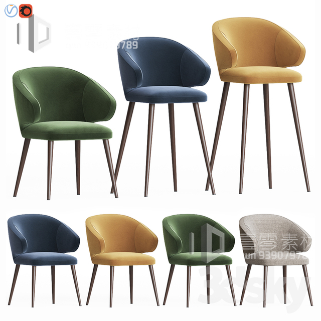 3DSKY MODELS – CHAIR & ARMCHAIR – VOL.06 – No.023 - thumbnail 1