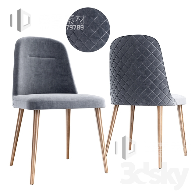 3DSKY MODELS – CHAIR & ARMCHAIR – VOL.06 – No.028 - thumbnail 1