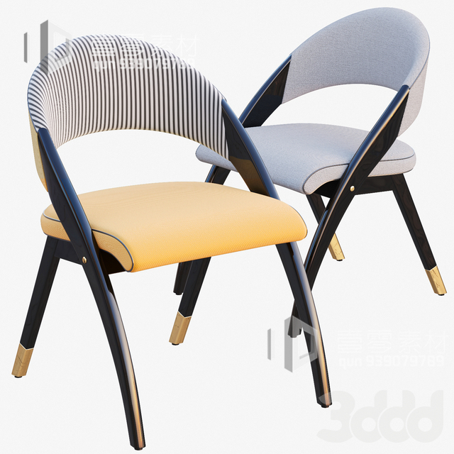 3DSKY MODELS – CHAIR & ARMCHAIR – VOL.06 – No.029 - thumbnail 1