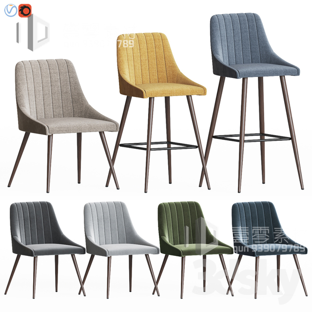 3DSKY MODELS – CHAIR & ARMCHAIR – VOL.06 – No.031 - thumbnail 1