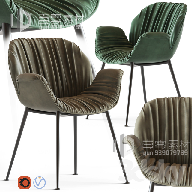 3DSKY MODELS – CHAIR & ARMCHAIR – VOL.06 – No.032 - thumbnail 1