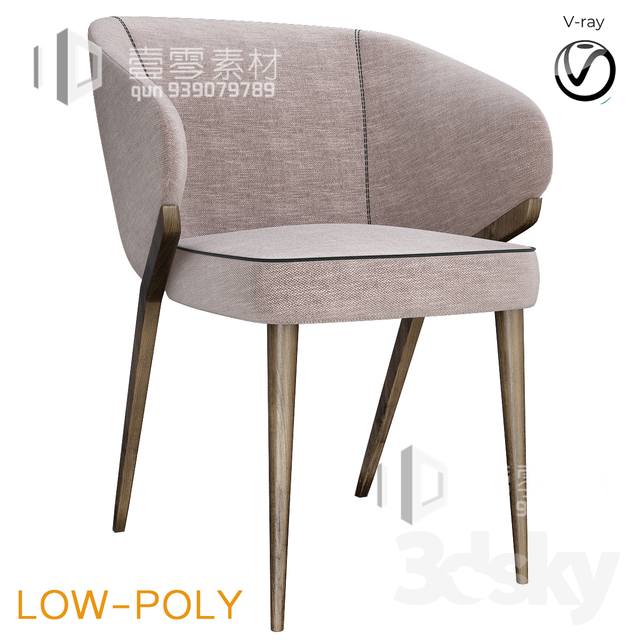 3DSKY MODELS – CHAIR & ARMCHAIR – VOL.06 – No.033 - thumbnail 1