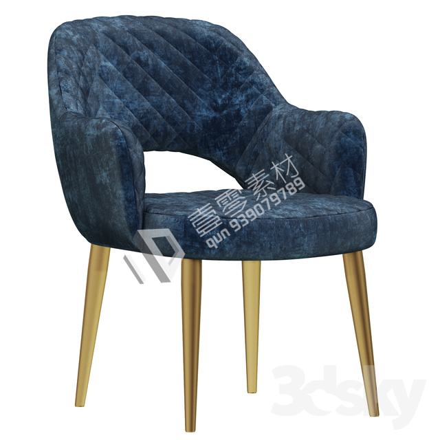 3DSKY MODELS – CHAIR & ARMCHAIR – VOL.07 – No.009 - thumbnail 1