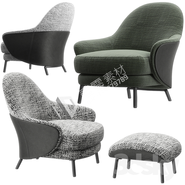 3DSKY MODELS – CHAIR & ARMCHAIR – VOL.07 – No.014 - thumbnail 1