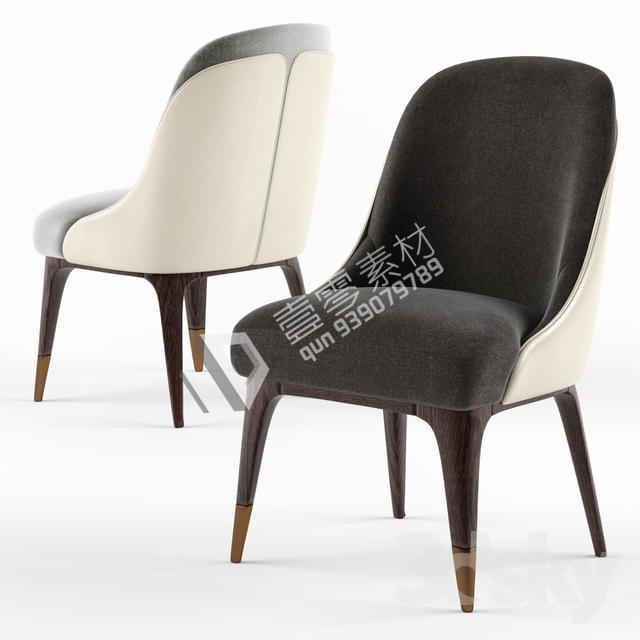 3DSKY MODELS – CHAIR & ARMCHAIR – VOL.07 – No.017 - thumbnail 1