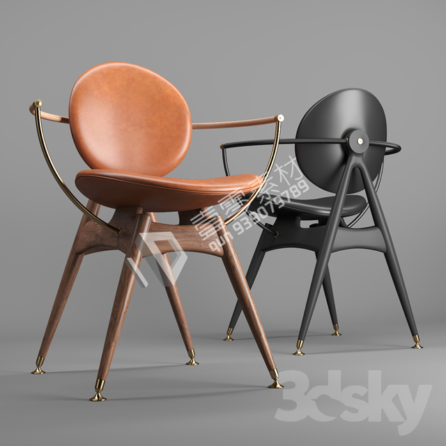 3DSKY MODELS – CHAIR & ARMCHAIR – VOL.07 – No.019 - thumbnail 1