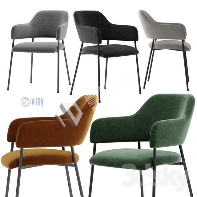 3DSKY MODELS – CHAIR & ARMCHAIR – VOL.07 – No.023 - thumbnail 1