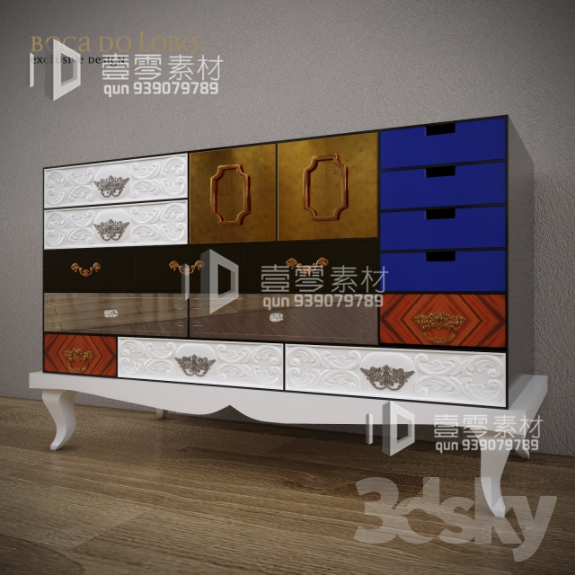 CONSOLE & CABINETS 3D MODELS – VOL.10 – No.011 - thumbnail 1