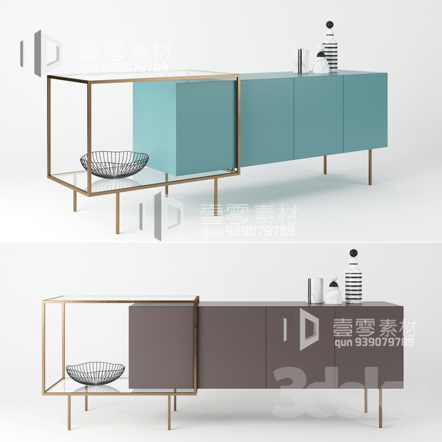 CONSOLE & CABINETS 3D MODELS – VOL.10 – No.026 - thumbnail 1