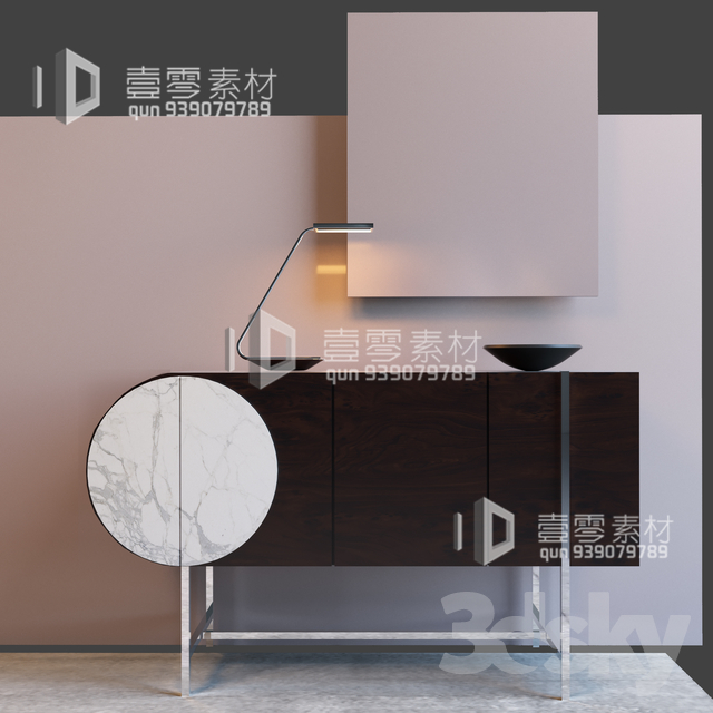 CONSOLE & CABINETS 3D MODELS – VOL.10 – No.027 - thumbnail 1