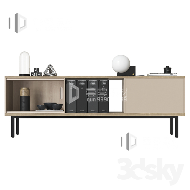 CONSOLE & CABINETS 3D MODELS – VOL.10 – No.035 - thumbnail 1