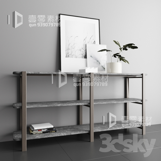 CONSOLE & CABINETS 3D MODELS – VOL.10 – No.047 - thumbnail 1