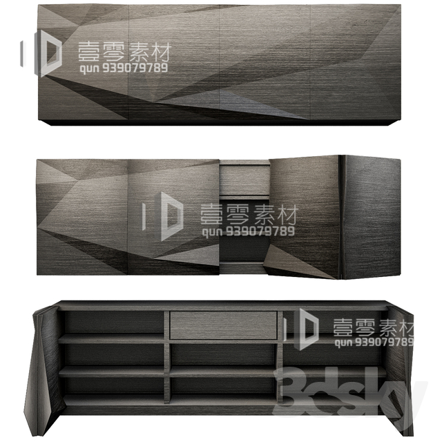 CONSOLE & CABINETS 3D MODELS – VOL.10 – No.053 - thumbnail 1