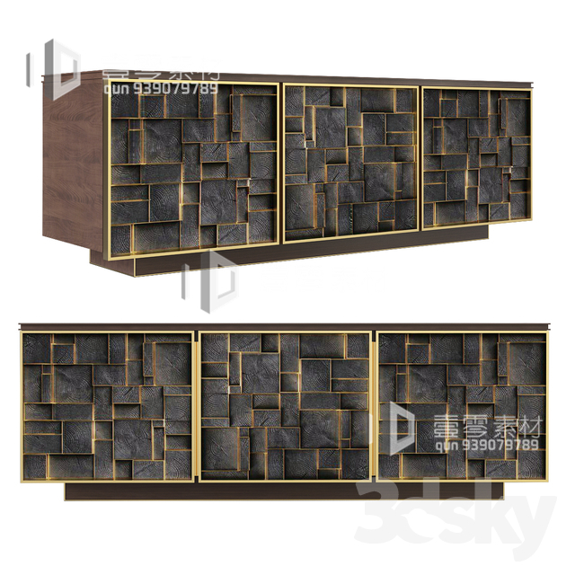 CONSOLE & CABINETS 3D MODELS – VOL.10 – No.059 - thumbnail 1