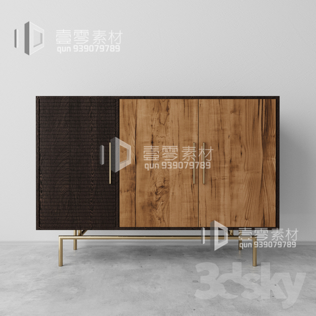 CONSOLE & CABINETS 3D MODELS – VOL.10 – No.066 - thumbnail 1