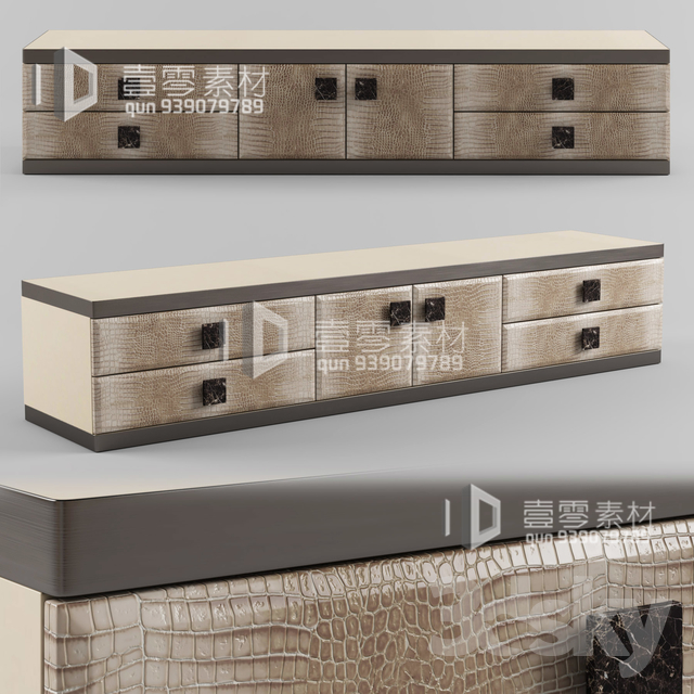 CONSOLE & CABINETS 3D MODELS – VOL.10 – No.068 - thumbnail 1