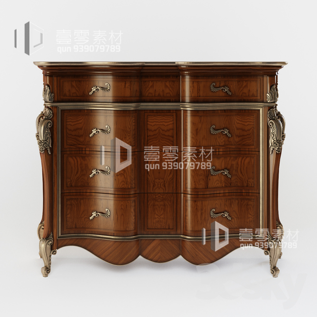 CONSOLE & CABINETS 3D MODELS – VOL.10 – No.081 - thumbnail 1