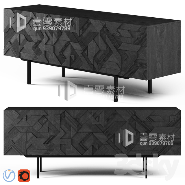 CONSOLE & CABINETS 3D MODELS – VOL.10 – No.083 - thumbnail 1