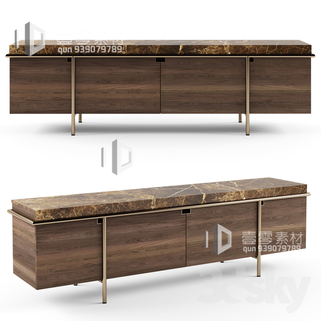 CONSOLE & CABINETS 3D MODELS – VOL.10 – No.092 - thumbnail 1