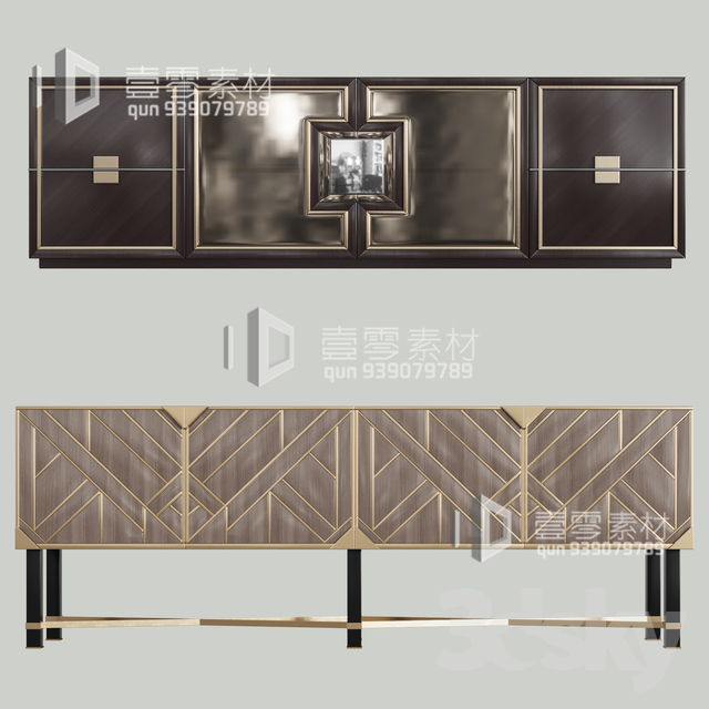 CONSOLE & CABINETS 3D MODELS – VOL.10 – No.111 - thumbnail 1