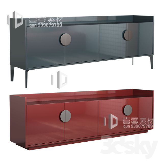 CONSOLE & CABINETS 3D MODELS – VOL.10 – No.113 - thumbnail 1