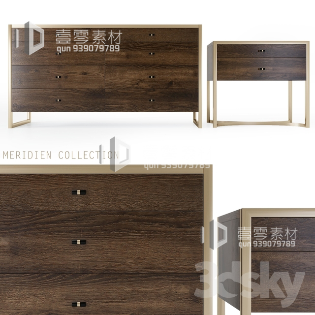 CONSOLE & CABINETS 3D MODELS – VOL.10 – No.128 - thumbnail 1