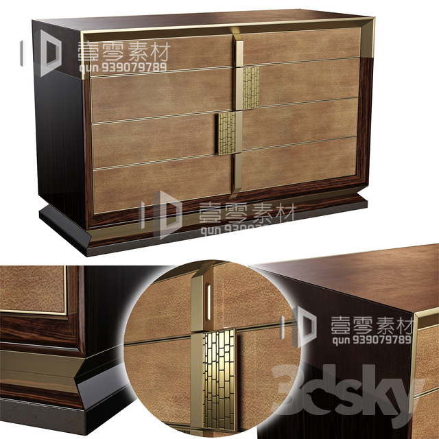 CONSOLE & CABINETS 3D MODELS – VOL.10 – No.138 - thumbnail 1