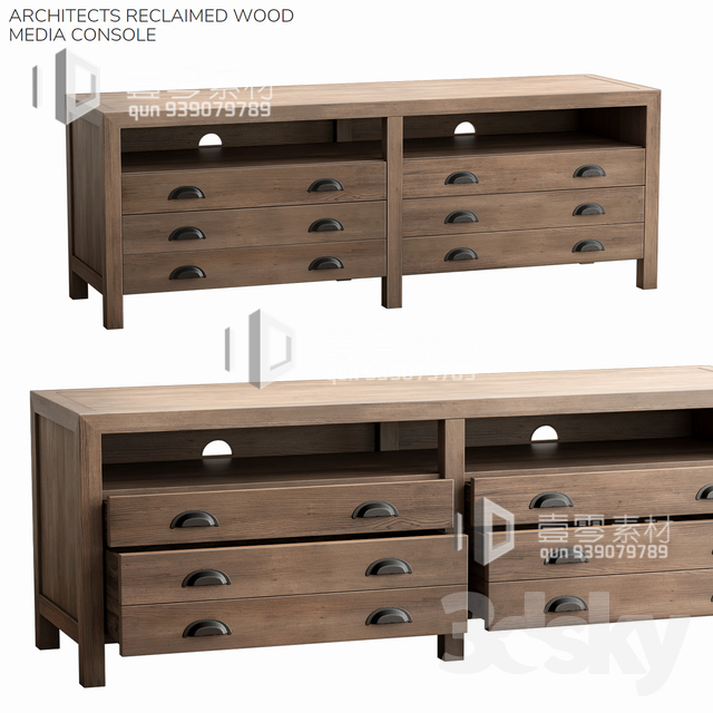 CONSOLE & CABINETS 3D MODELS – VOL.10 – No.139 - thumbnail 1