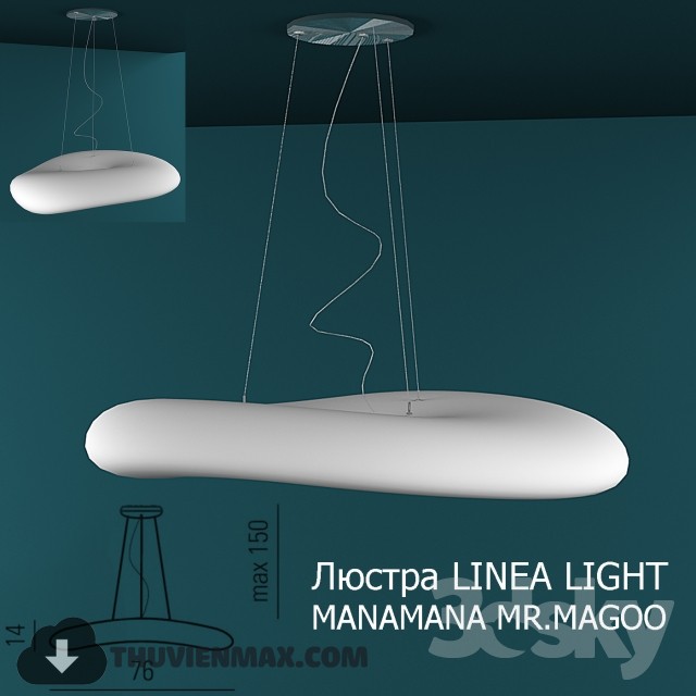 3DSKY MODELS – CEILING LIGHT – 006 - thumbnail 1