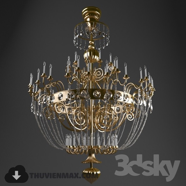 3DSKY MODELS – CEILING LIGHT – 048 - thumbnail 1