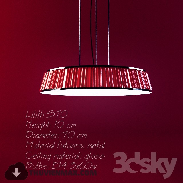 3DSKY MODELS – CEILING LIGHT – 094 - thumbnail 1