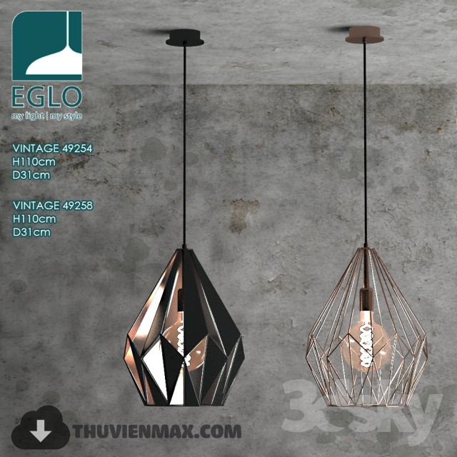 3DSKY MODELS – CEILING LIGHT – 097 - thumbnail 1