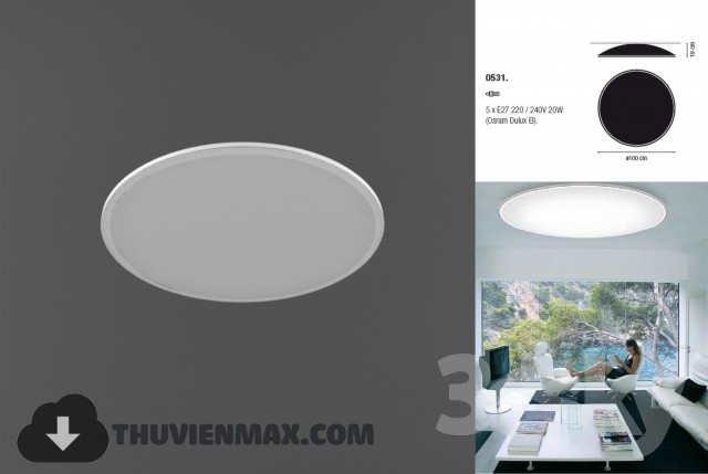 3DSKY MODELS – CEILING LIGHT 3D MODELS – 134 - thumbnail 1