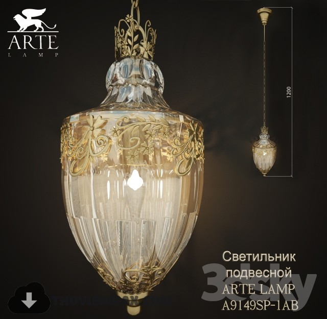 3DSKY MODELS – CEILING LIGHT 3D MODELS – 169 - thumbnail 1