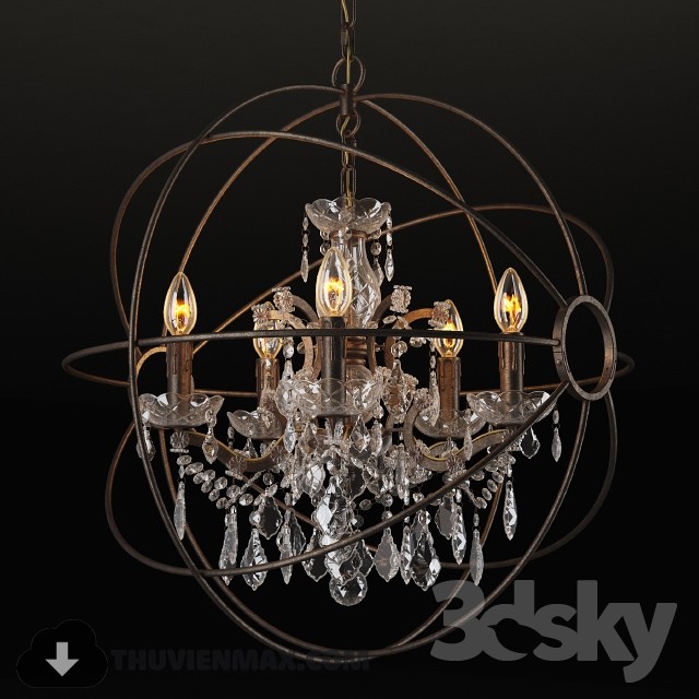 3DSKY MODELS – CEILING LIGHT 3D MODELS – 170 - thumbnail 1