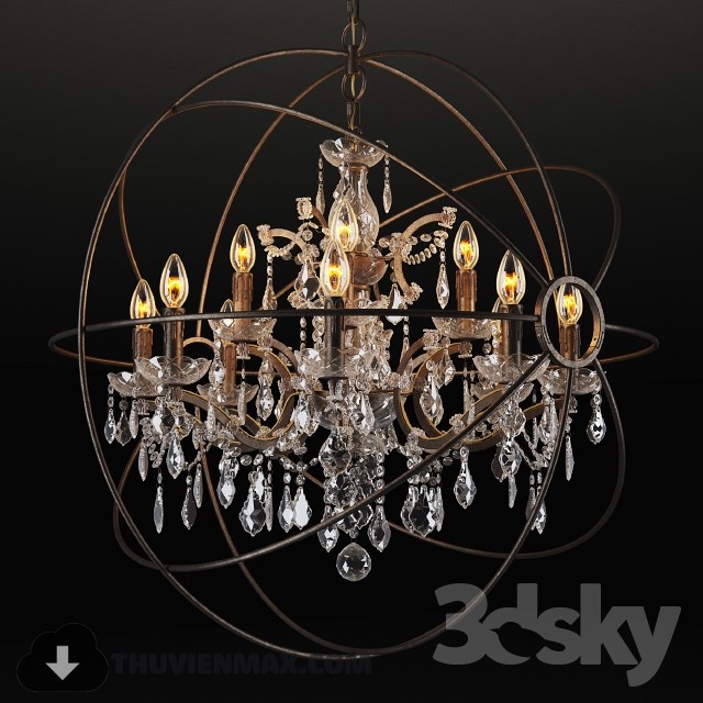 3DSKY MODELS – CEILING LIGHT 3D MODELS – 197 - thumbnail 1