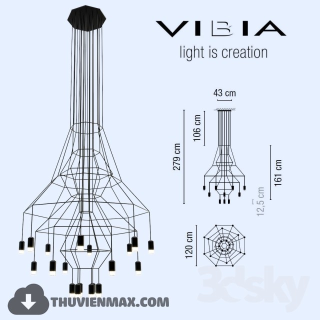 3DSKY MODELS – CEILING LIGHT 3D MODELS – 239 - thumbnail 1