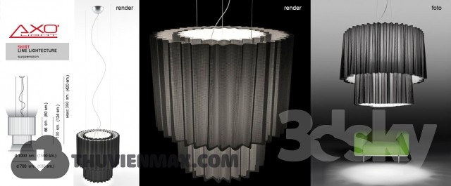 3DSKY MODELS – CEILING LIGHT 3D MODELS – 345 - thumbnail 1