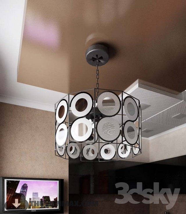 3DSKY MODELS – CEILING LIGHT 3D MODELS – 407 - thumbnail 1