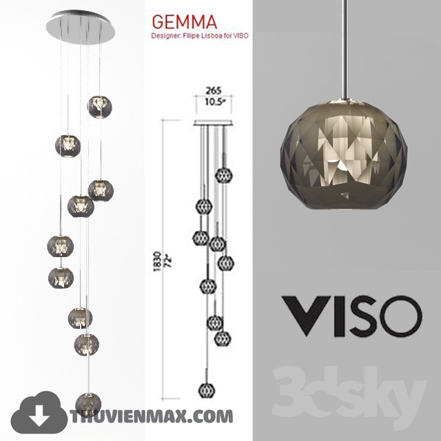 3DSKY MODELS – CEILING LIGHT 3D MODELS – 467 - thumbnail 1