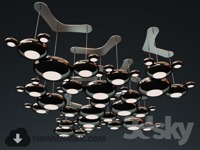 3DSKY MODELS – CEILING LIGHT 3D MODELS – 502 - thumbnail 1