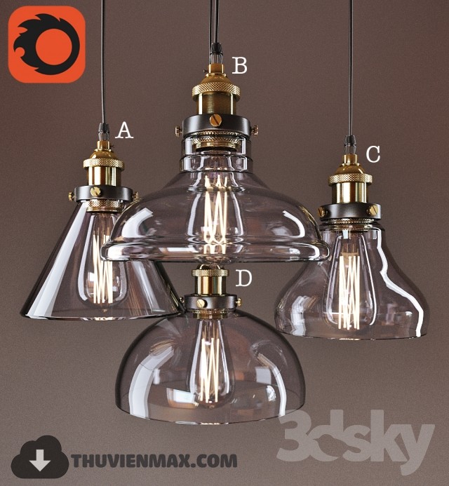 3DSKY MODELS – CEILING LIGHT 3D MODELS – 504 - thumbnail 1