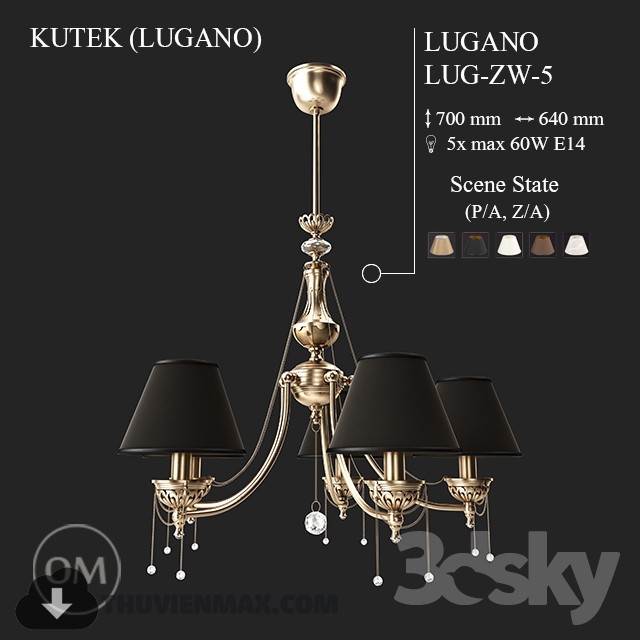 3DSKY MODELS – CEILING LIGHT 3D MODELS – 535 - thumbnail 1