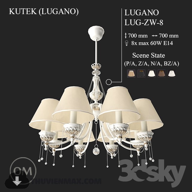 3DSKY MODELS – CEILING LIGHT 3D MODELS – 538 - thumbnail 1