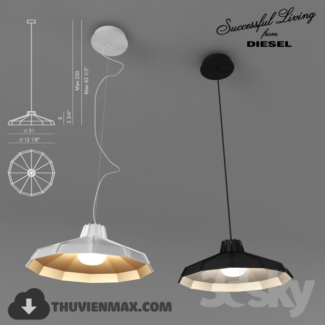 3DSKY MODELS – CEILING LIGHT 3D MODELS – 565 - thumbnail 1