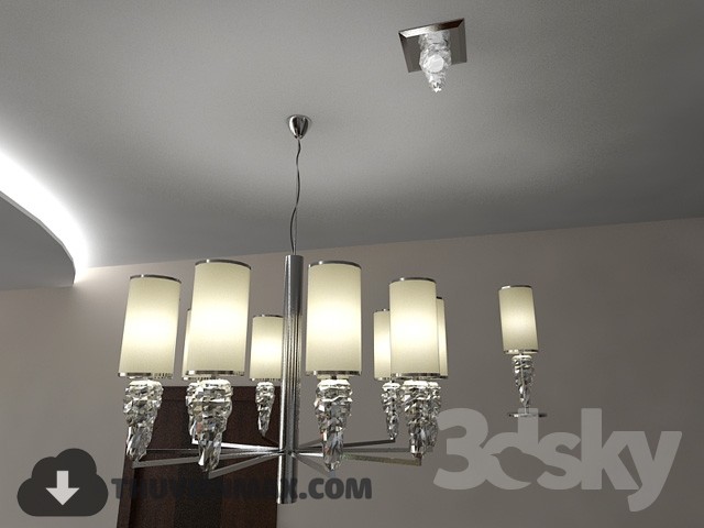 3DSKY MODELS – CEILING LIGHT 3D MODELS – 601 - thumbnail 1