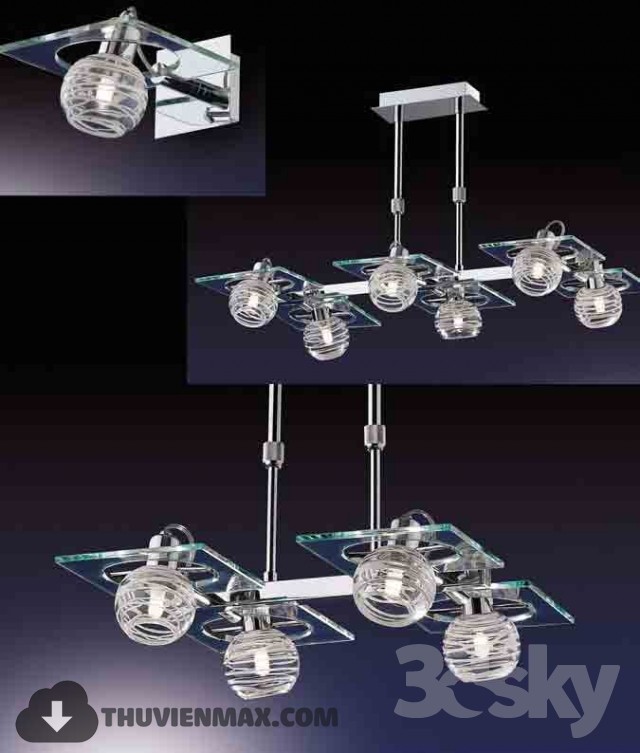 3DSKY MODELS – CEILING LIGHT 3D MODELS – 608 - thumbnail 1