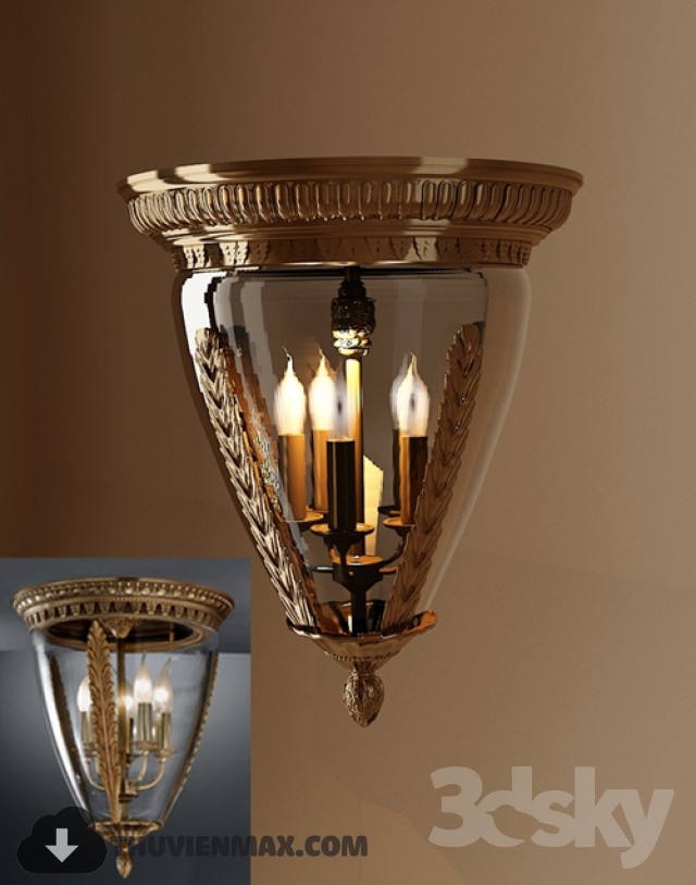 3DSKY MODELS – CEILING LIGHT 3D MODELS – 629 - thumbnail 1