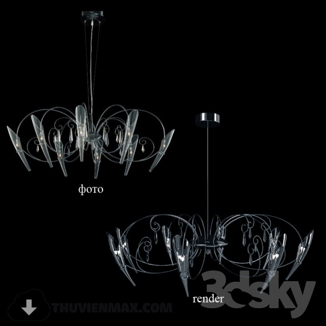 3DSKY MODELS – CEILING LIGHT 3D MODELS – 645 - thumbnail 1