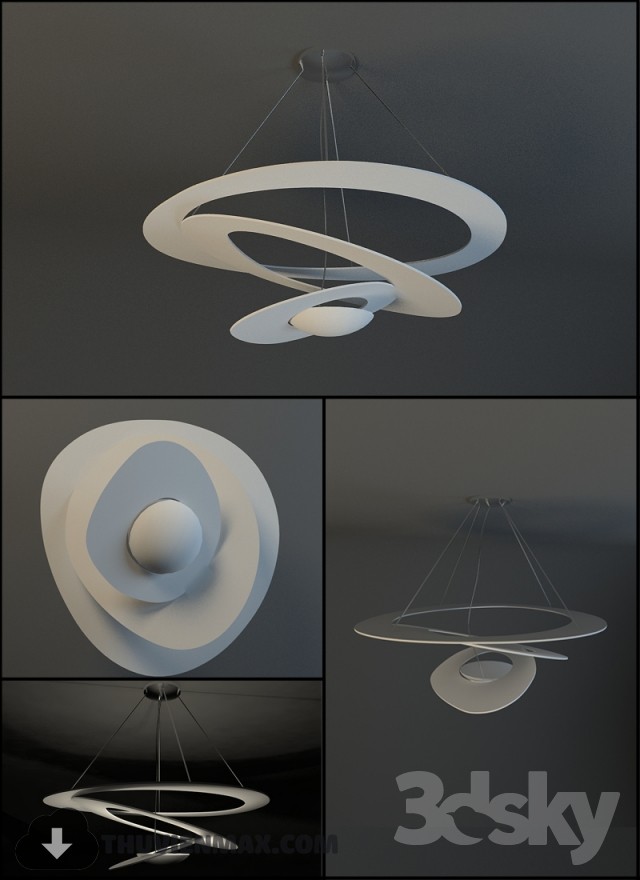 3DSKY MODELS – CEILING LIGHT 3D MODELS – 647 - thumbnail 1